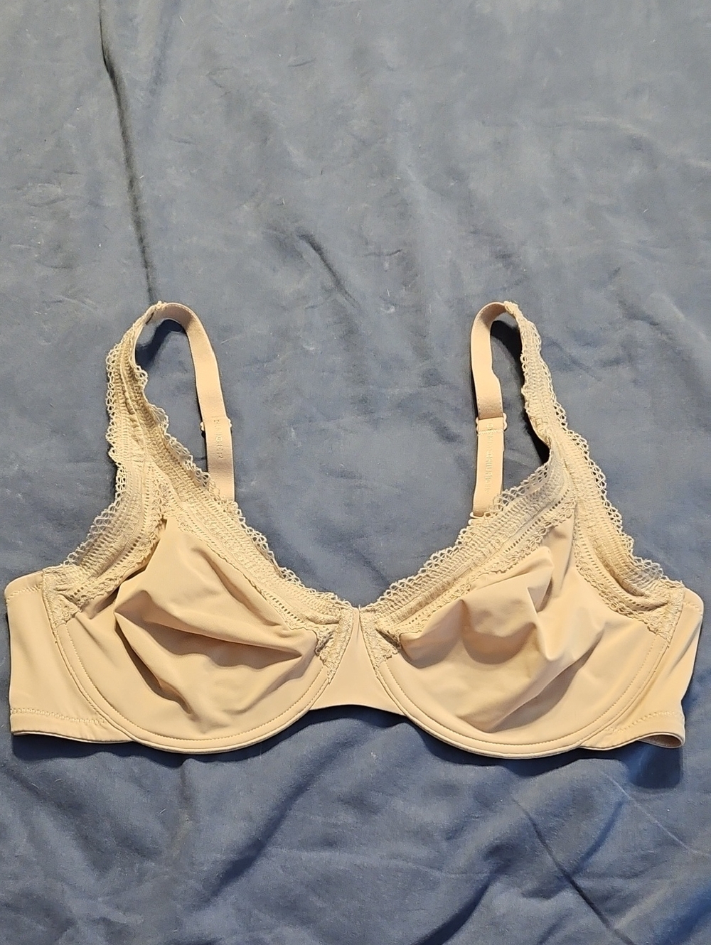 Tommy Hilfiger Lace-Trim Beige Underwire Bra